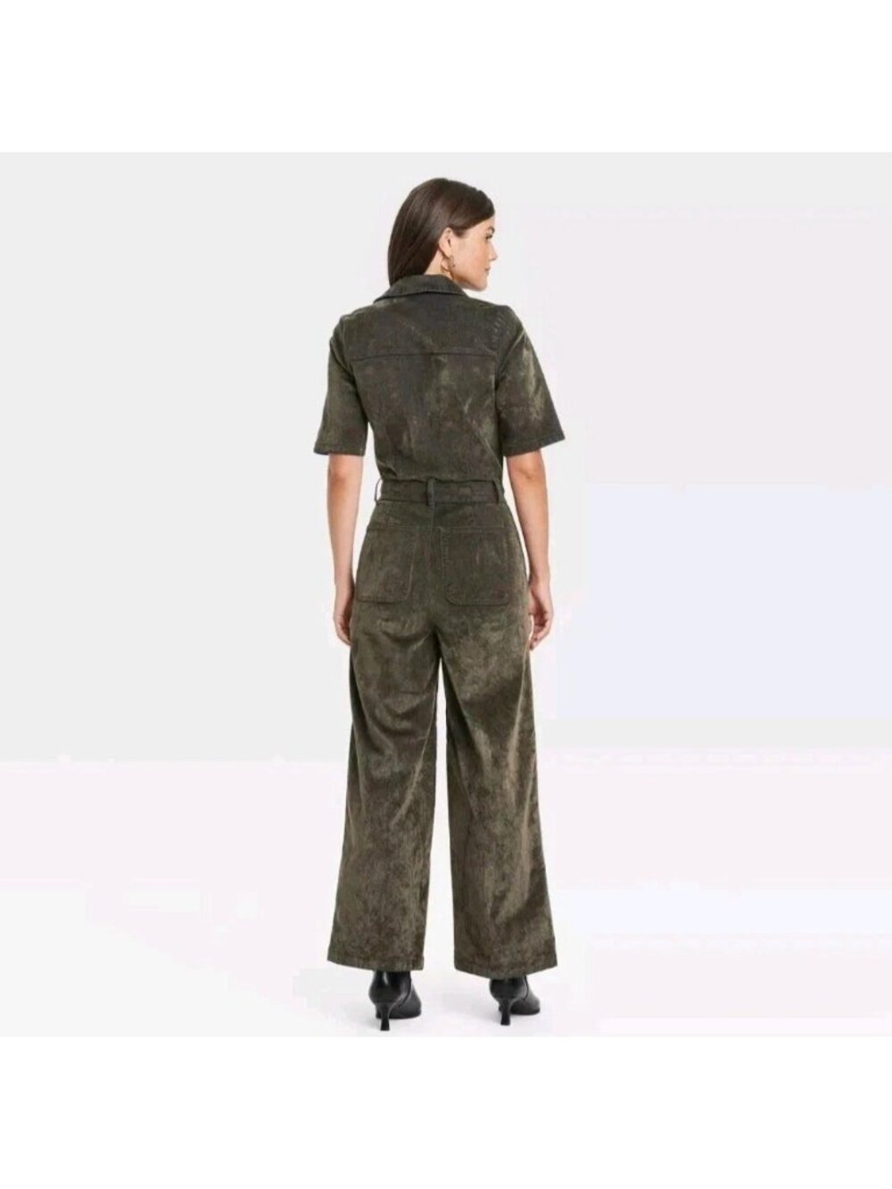 NWT Holiday Short Sleeve Flocked Jumpsuit  Women’s 6 Universal Thread J1786 - Picture 3 of 14